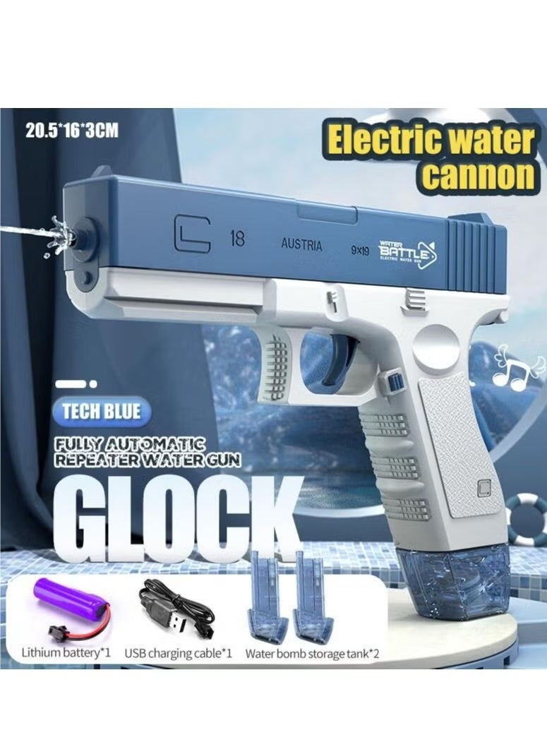 Glock Water Gun Toy for Kids,Electric Succession with Double Magazine Children's Water Play Toy,Fighting Toy Water Gun - Image 2
